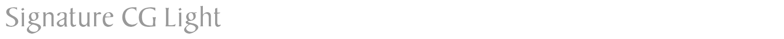 Signature CG Light font preview